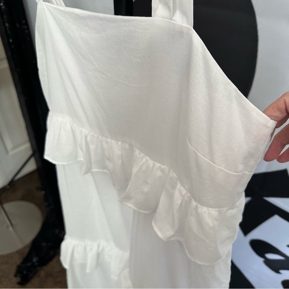 L’AGENCE  White Cotton Tiered Ruffled Sundress Size XS - Picture 9 of 16